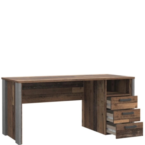 Biurko vintage loft 160x70 cm z 3 szufladami